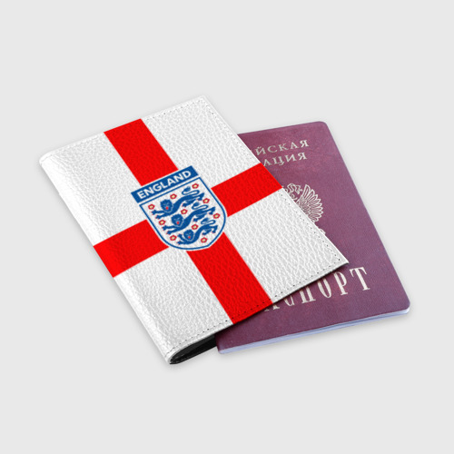 Обложка для паспорта матовая кожа Сборная Англии - фото 3