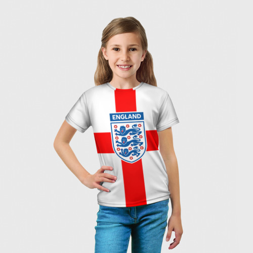 Детская футболка 3D Сборная Англии, цвет 3D печать - фото 5