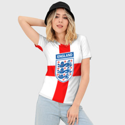 Женская футболка 3D Slim Сборная Англии - фото 2