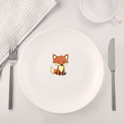 Набор: тарелка + кружка Милая лисичка - фото 2