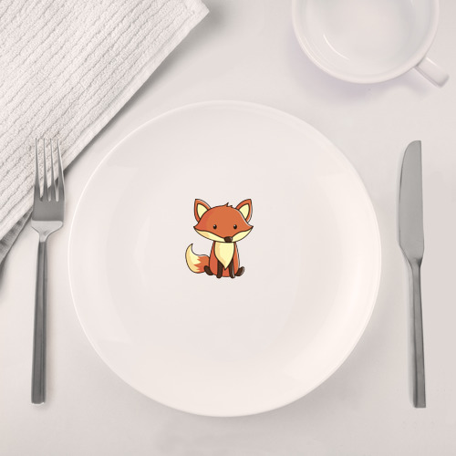 Набор: тарелка + кружка Милая лисичка - фото 4
