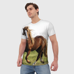 Мужская футболка 3D Лошадь - фото 2