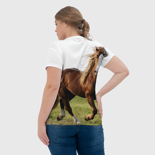 Женская футболка 3D Лошадь, цвет 3D печать - фото 7