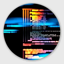 Круглый коврик для мышки Programming
