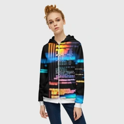 Женская толстовка 3D на молнии Programming - фото 2