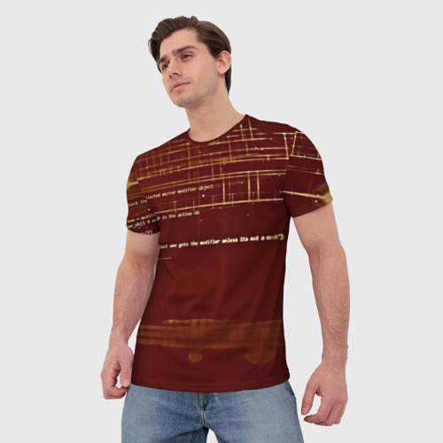 Мужская футболка 3D Программный код - фото 3