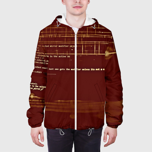 Мужская куртка 3D Программный код, цвет 3D печать - фото 4