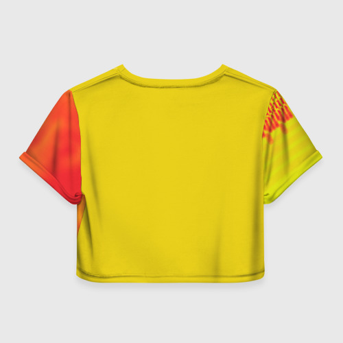 Женская футболка Crop-top 3D Компьютерный код, цвет 3D печать - фото 2