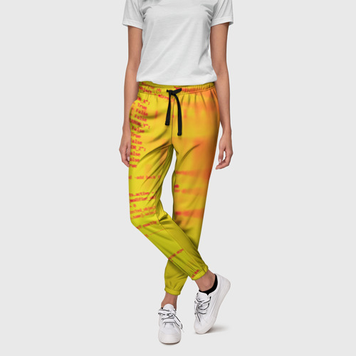 Женские брюки 3D Компьютерный код, цвет 3D печать - фото 3