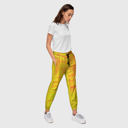 Женские брюки 3D Компьютерный код, цвет 3D печать - фото 5