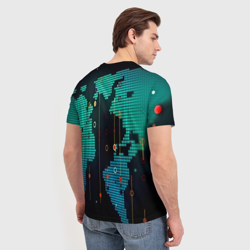 Мужская футболка 3D Digital world, цвет 3D печать - фото 4