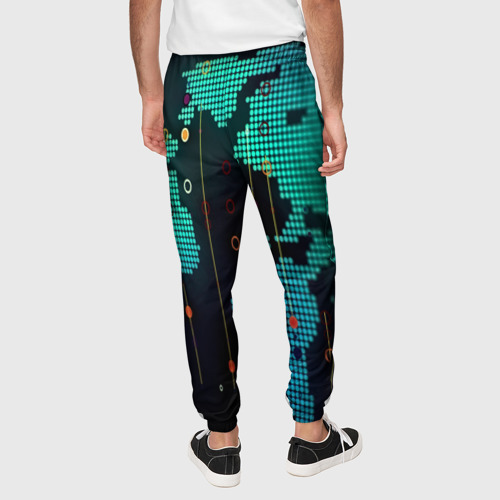 Мужские брюки 3D Digital world, цвет 3D печать - фото 5