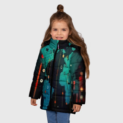 Зимняя куртка для девочек 3D Digital world - фото 2