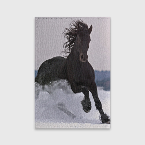 Обложка для паспорта матовая кожа Грациозный конь - фото 2