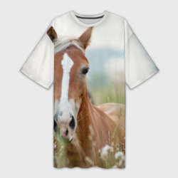 Платье-футболка 3D Лошадь
