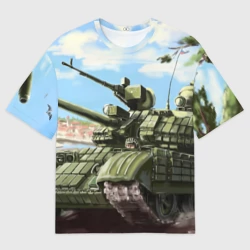 Женская футболка oversize 3D Защитники