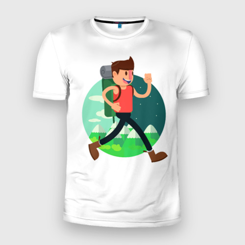 Мужская футболка 3D Slim Турист, цвет 3D печать