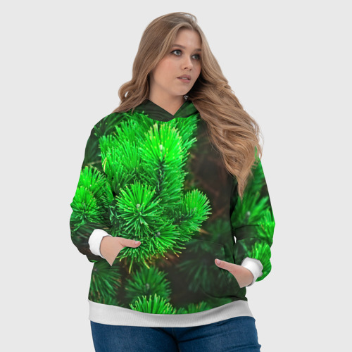 Женская толстовка 3D Зелёная ель, цвет 3D печать - фото 6