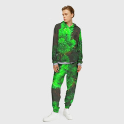 Мужской костюм с толстовкой 3D Зелёная ель - фото 2