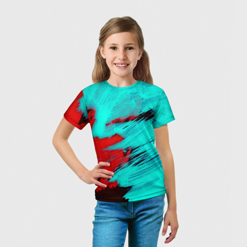 Детская футболка 3D Неоновая абстракция - фото 5