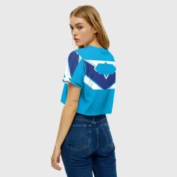 Женская футболка Crop-top 3D Молоко сгущеное - фото 4