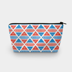 Косметичка 3D Молоко пастеризованное в треугольнике паттерн