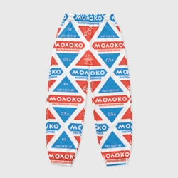 Женские джоггеры оверсайз 3D Молоко пастеризованное в треугольнике паттерн