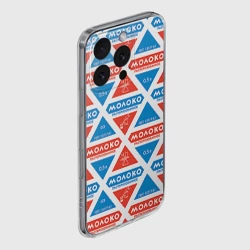 Чехол для iPhone 16 Pro Max силиконовый с защитой камеры Молоко пастеризованное в треугольнике паттерн - фото 2