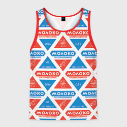 Мужская майка 3D Молоко пастеризованное в треугольнике паттерн