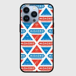 Чехол для iPhone 13 Pro Молоко пастеризованное в треугольнике паттерн