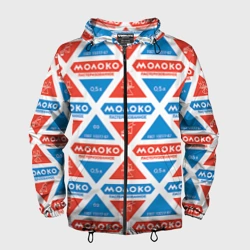 Мужская ветровка 3D Молоко пастеризованное в треугольнике паттерн