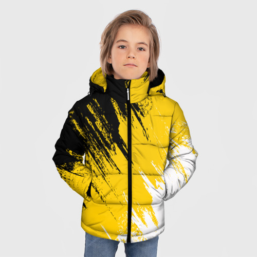 Зимняя куртка для мальчиков 3D Имперский флаг России, цвет красный - фото 3