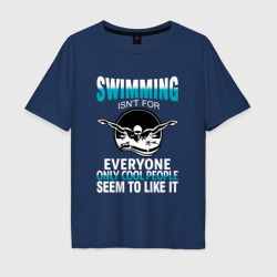 Мужская футболка хлопок Oversize Swimming