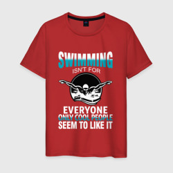 Мужская футболка хлопок Swimming