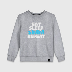 Детский свитшот хлопок Eat sleep swim repeat