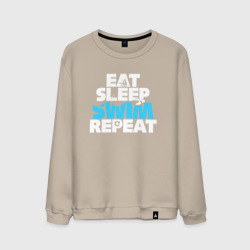 Мужской свитшот хлопок Eat sleep swim repeat