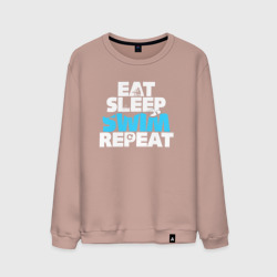 Мужской свитшот хлопок Eat sleep swim repeat