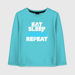 Детский лонгслив хлопок Eat sleep swim repeat