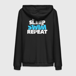 Мужская толстовка на молнии хлопок Eat sleep swim repeat