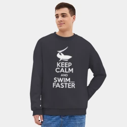 Мужской свитшот oversize без начеса хлопок Swim - фото 2