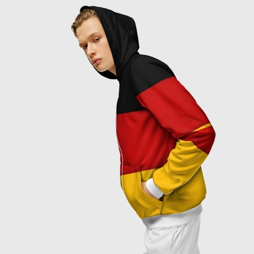 Мужская толстовка 3D на молнии с принтом Германия, вид сбоку #3