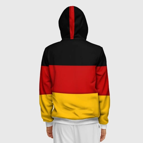 Мужская толстовка 3D на молнии с принтом Германия, вид сзади #2