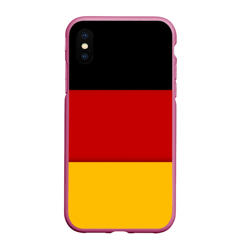 Чехол для iPhone XS Max матовый Германия, цвет малиновый