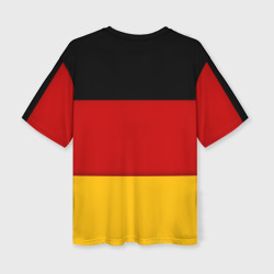 Футболка с принтом Германия для женщины, вид сзади №1. Цвет основы: белый