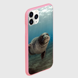 Чехол для iPhone 11 Pro Max матовый Тюлень под водой - фото 2