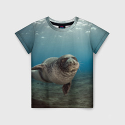 Тюлень под водой – Детская футболка 3D с принтом купить со скидкой в -33%