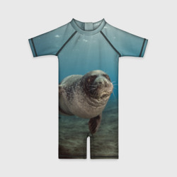 Детский купальный костюм 3D Тюлень под водой