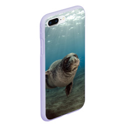 Чехол для iPhone 7Plus/8 Plus матовый Тюлень под водой - фото 2