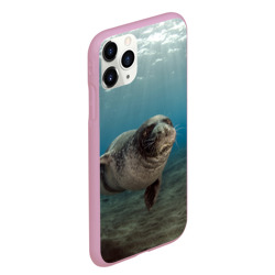 Чехол для iPhone 11 Pro Max матовый Тюлень под водой - фото 2