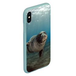 Чехол для iPhone XS Max матовый Тюлень под водой - фото 2